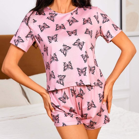 Butterfly Print Lounge Set & Sleepwear - Picture 4 of 7